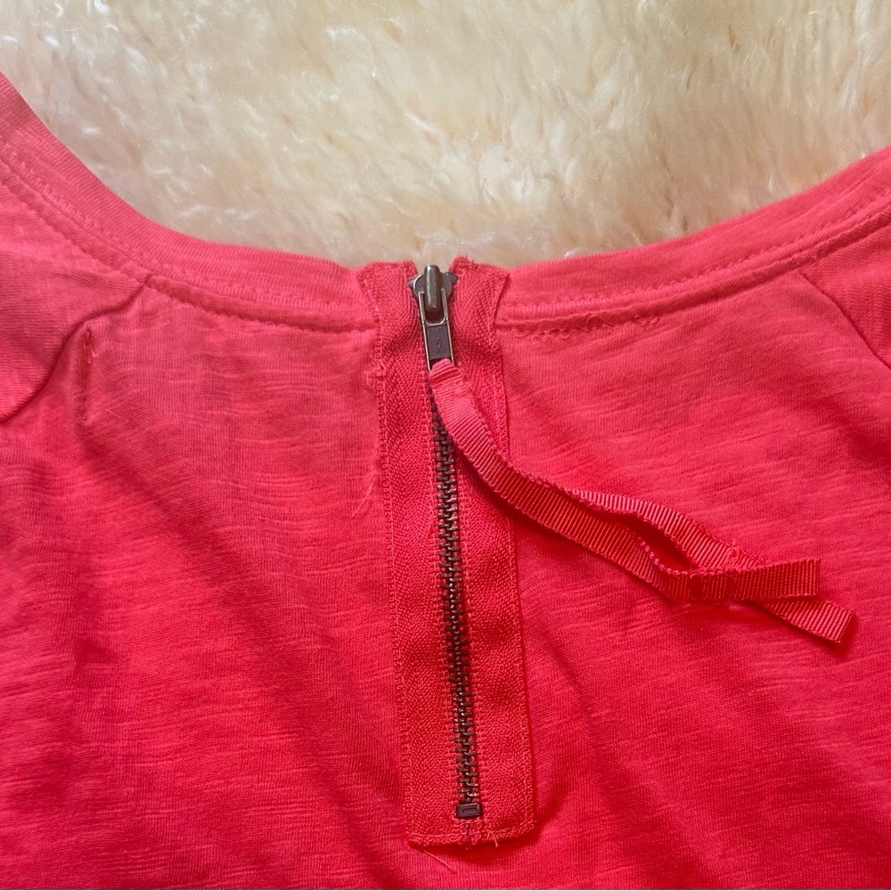 LOFT Petite Small Sequin Red Top, Melon, NWOT - Picture 4 of 5